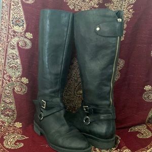 Enzo Angiolini Black Leather Knee High Boots